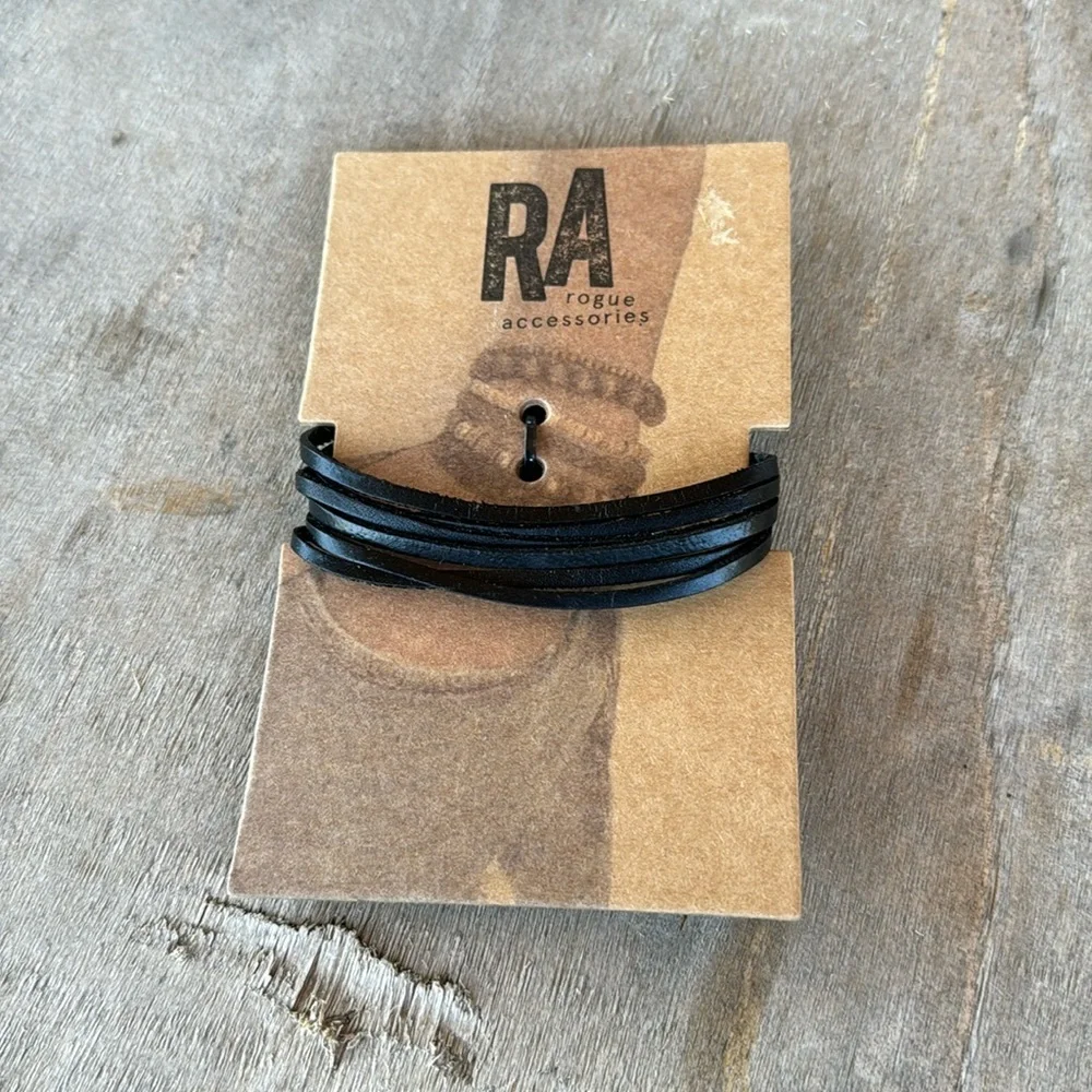 RA‎ Rogue Accessories Newberg Wrap Men’s Bracelet Black NWT